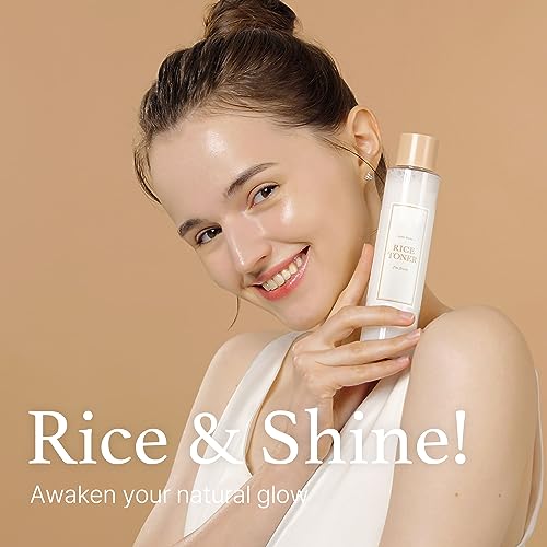 Rice Toner, 77.78% Rice Extract from Korea, Glow Essence with Niacinamide,  Freel