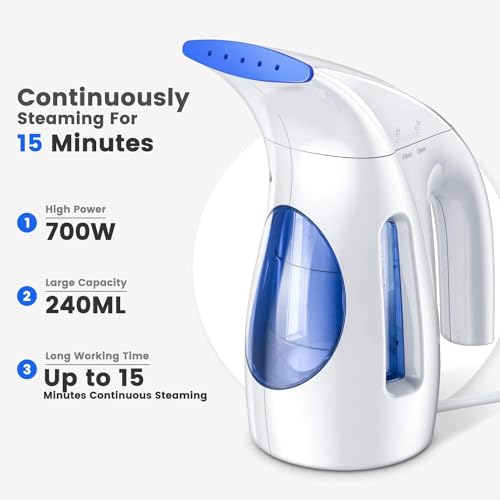 Steamer for Clothes, Portable Handheld Design, 240ml Big Capacity, 700W)