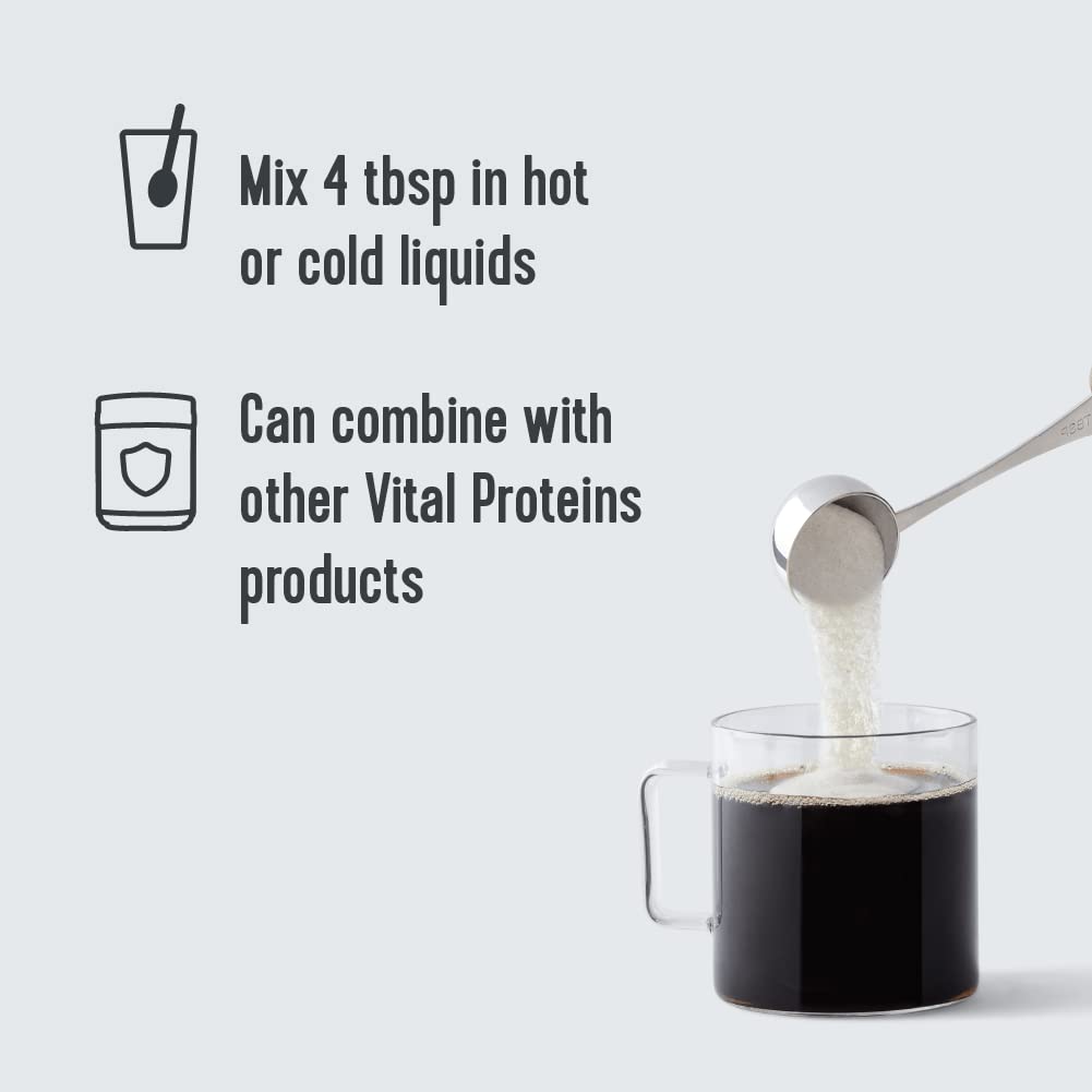 Vital Proteins Collagen Peptides Powder, Promotes Hair, Nail, Skin, Bone and Joint Health, Zero Sugar, Unflavored 9.33 OZ