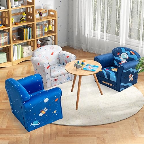 Children Armrest Chair for Toddler Furniture with Sturdy Wood Construction