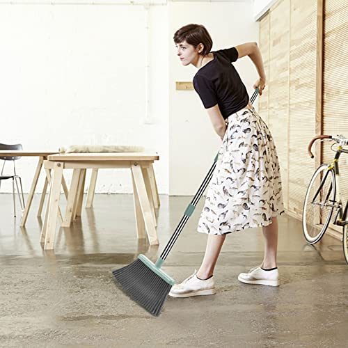 Broom and Dustpan Set, Large Size and Stiff Broom Dust pan with Long Handles